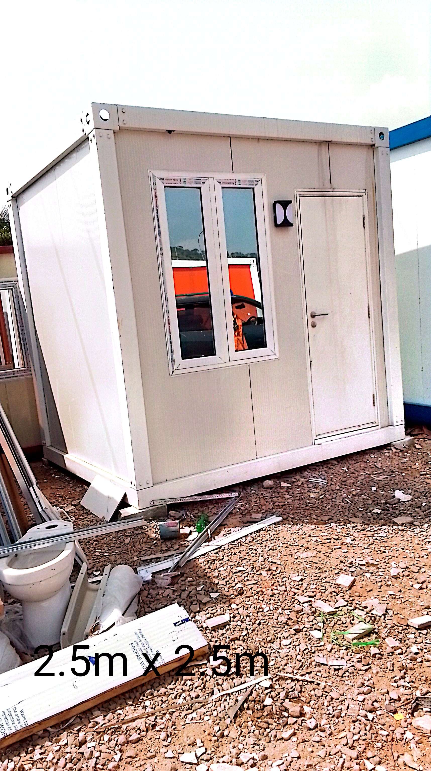 2.5m by 2.5m prefab office cabin