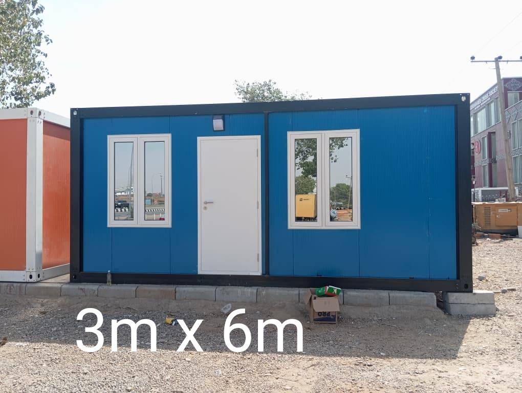 Blue trim 3m by 6m prefab cabin