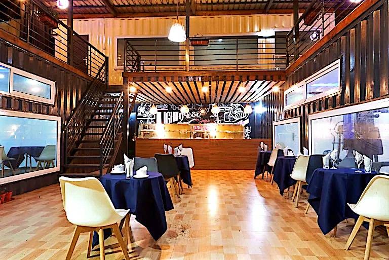 L & Z Restaurant — Ground-floor dining with mezzanine above