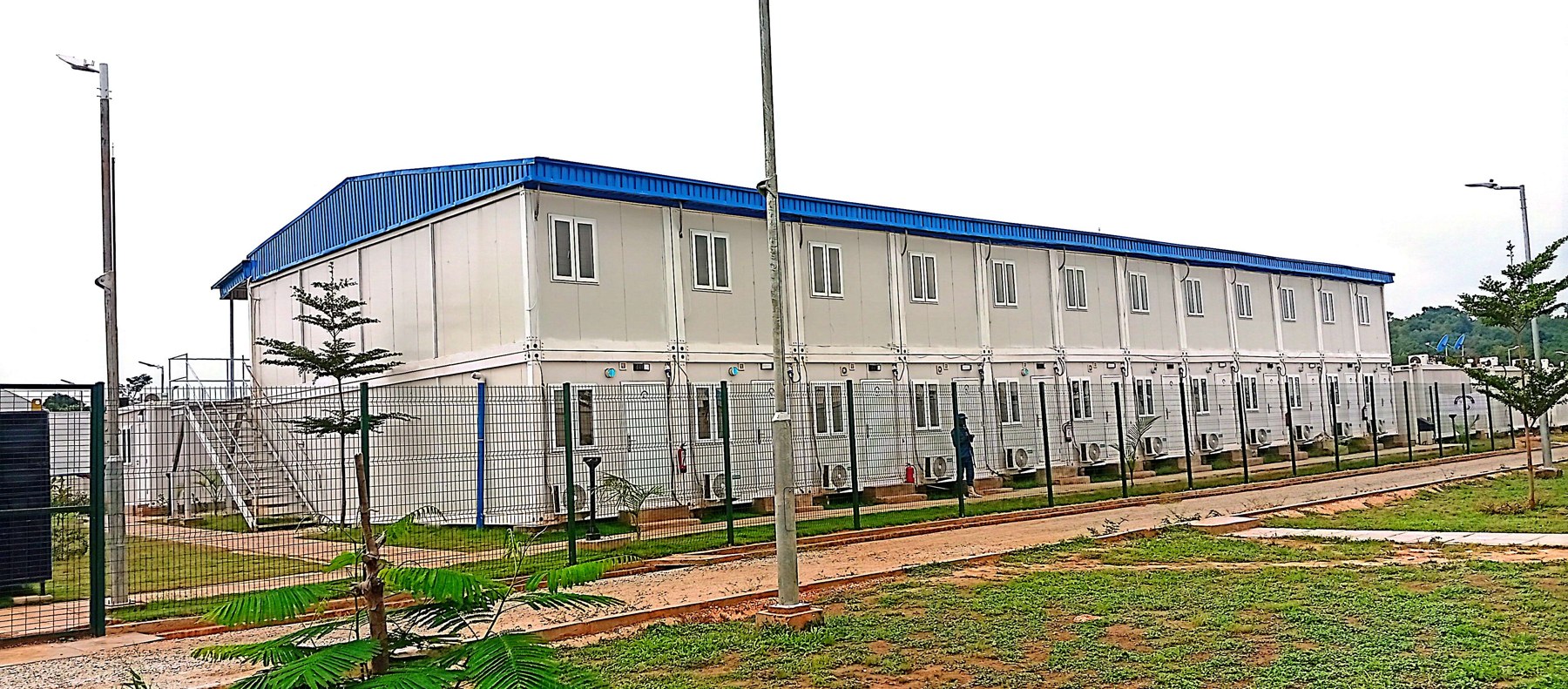 Bravo Camp, Abaji — Front row of accommodation units