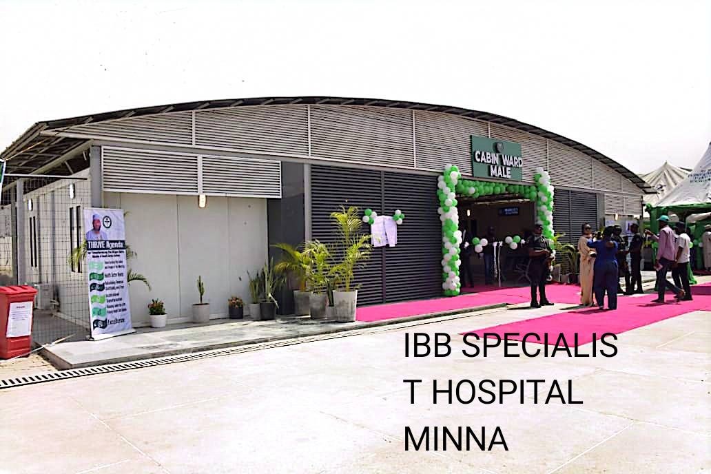 IBB Specialist Hospital — Hospital entrance arch on opening day