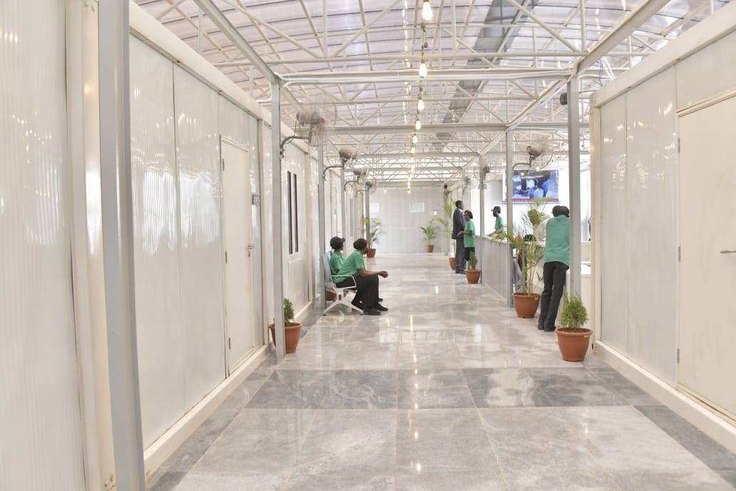 Modular Event Pavilion — Connecting corridor