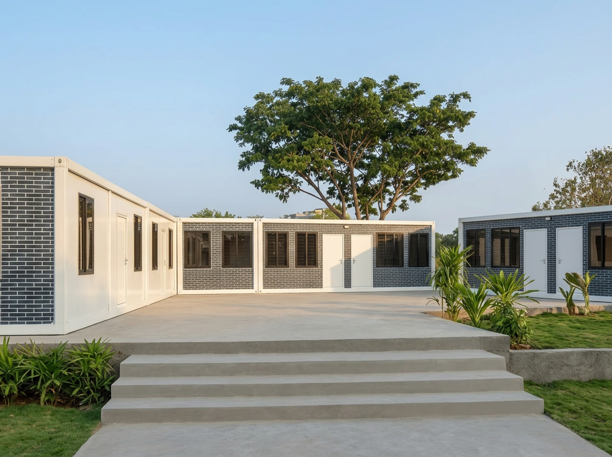 Prefab modular campus with multiple connected units