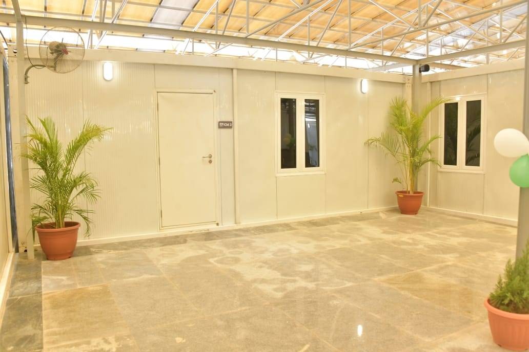Modular Event Pavilion — End-wall with twin doors